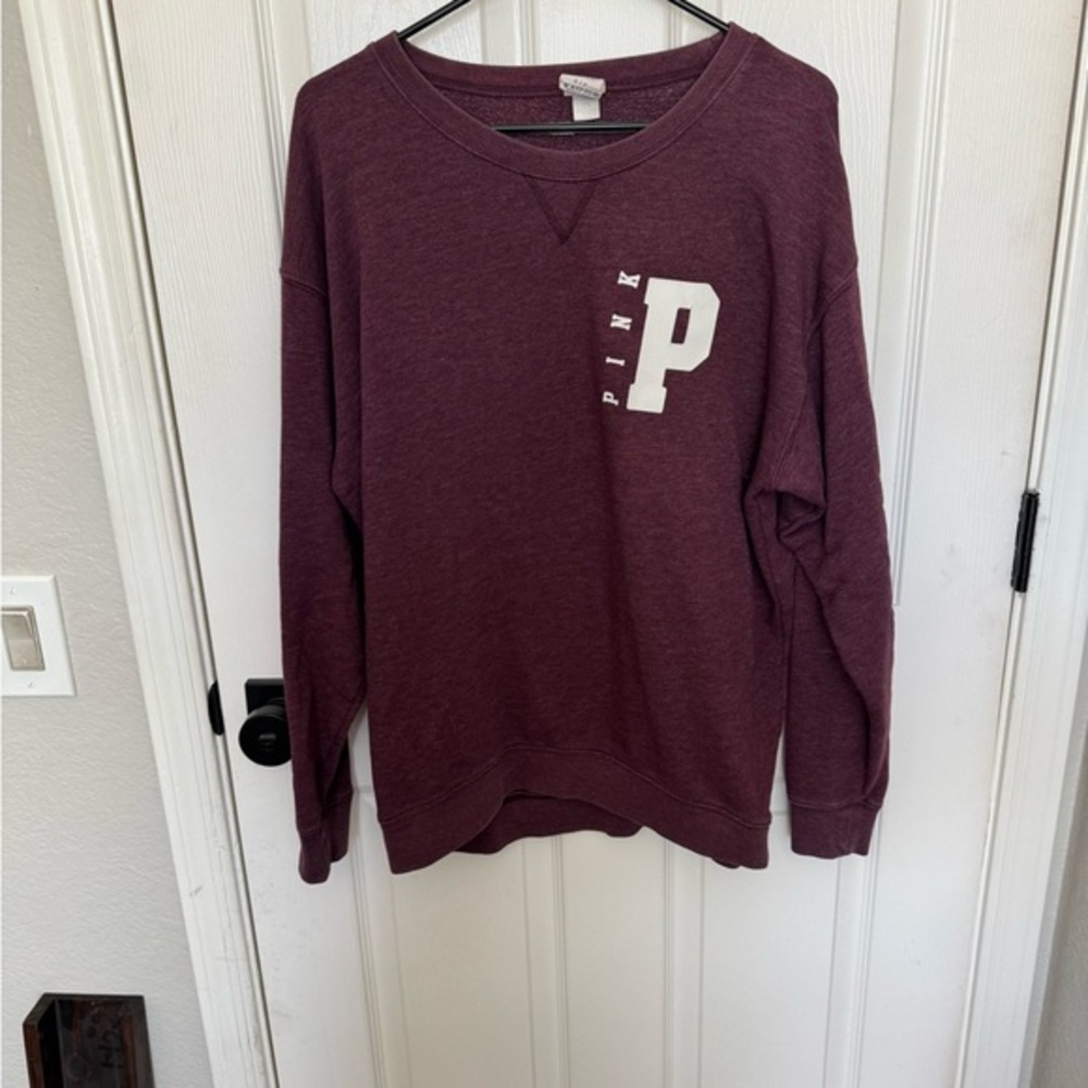 PINK Victoria's Secret Burgundy Crewneck Sweater